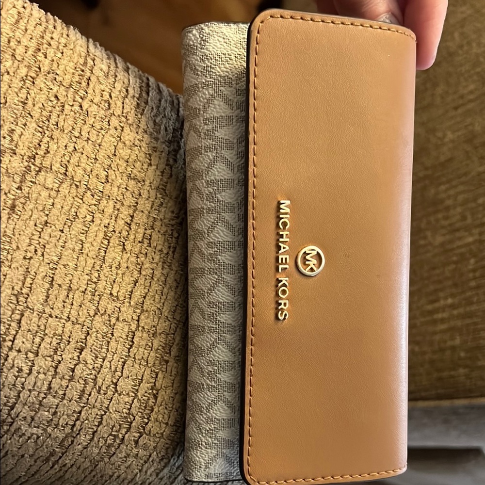 Michael Kors Tan and brown wallet